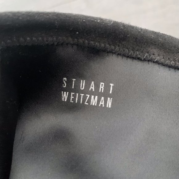 Stuart Weitzman Black Suede Lowland Over-The-Knee Boots - Picture 13 of 16
